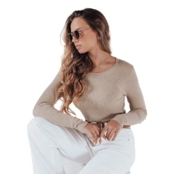 Moteriškas rusvas megztinis Gino