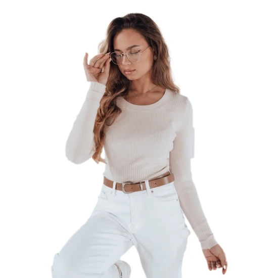 Moteriškas baltas megztinis Gino Palaidinės ir marškiniai