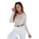 Moteriškas baltas megztinis Gino Palaidinės ir marškiniai