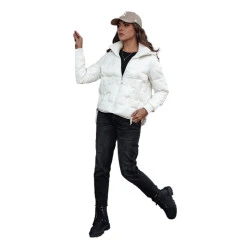 Moteriška balta žieminė striukė Warm