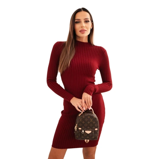 Moteriška bordo suknelė Laris Suknelės ir tunikos