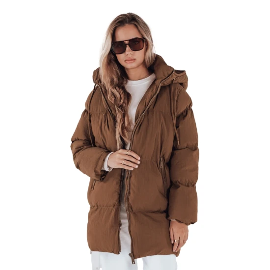 Moteriška dygsniuota ruda striukė Letis Moteriškos striukės