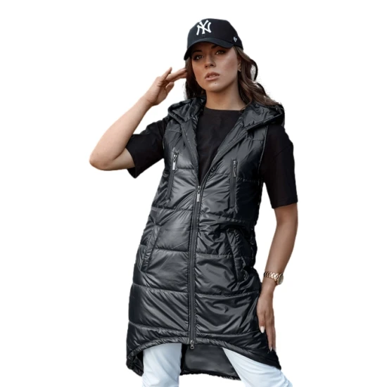 Moteriška juoda ilga liemenė Meris Moteriškos liemenės