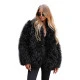 Moteriška juoda kailinė striukė Estela Moteriškos striukės