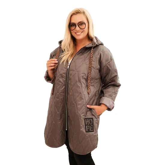 Moteriška rusvos spalvos striukė Hope PLIUS dydis moterims