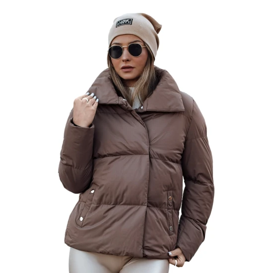 Moteriška žiemeinė rudos spalvos striukė Lari Moteriškos striukės