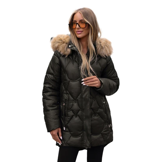 Moteriška žieminė juodos spalvos striukė Verni Moteriškos striukės