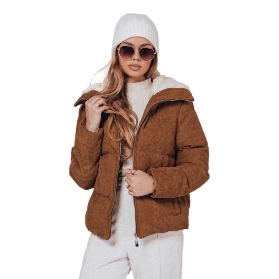 Moteriška žieminė ruda striukė Trendy Moteriškos striukės