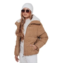 Moteriška žieminė šviesiai ruda striukė Trendy