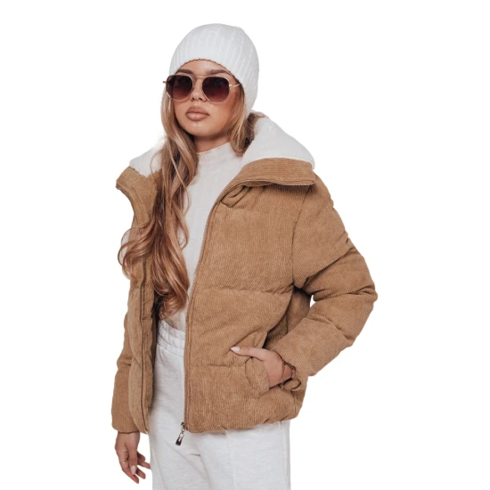 Moteriška žieminė šviesiai ruda striukė Trendy Moteriškos striukės