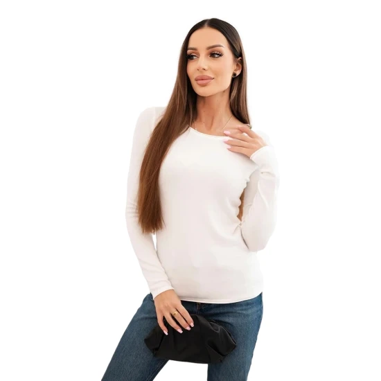 Moteriškas baltos spalvos megztinis Renat Moteriški megztiniai