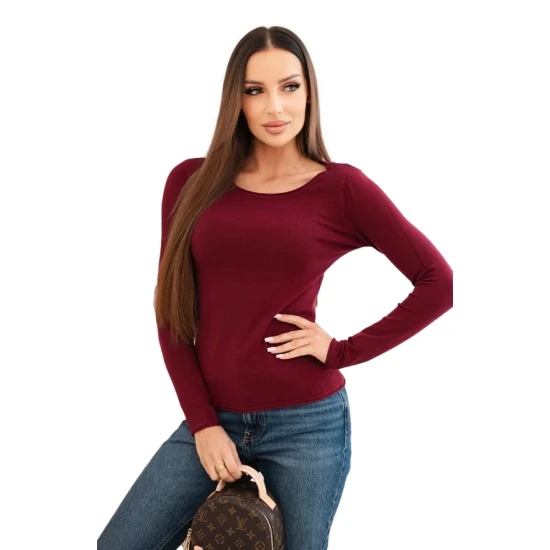 Moteriškas bordo spalvos megztinis Renat Moteriški megztiniai