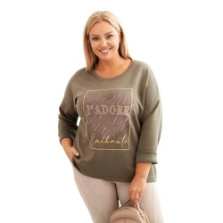 Moteriškas chaki spalvos džemperis Adore