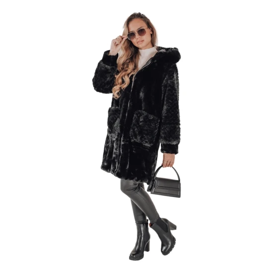 Moteriškas juodas paltas Modi Moteriškos striukės