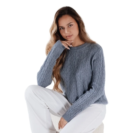 Moteriškas mėlynas megztinis Bravina Džemperiai