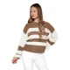 Moteriškas rudas/baltas megztinis Tango