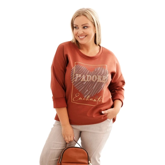 Moteriškas rudos spalvos džemperis Adore Džemperiai be gobtuvo