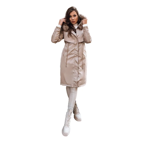 Rusva ilga moteriška striukė Juste Moteriškos striukės