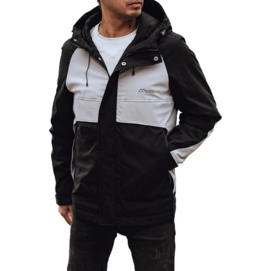 Vyriška juoda/pilka striukė Rain Rudeninės / Pavasarinės