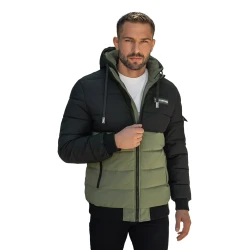 Vyriška juoda/žalia žieminė striukė Molix