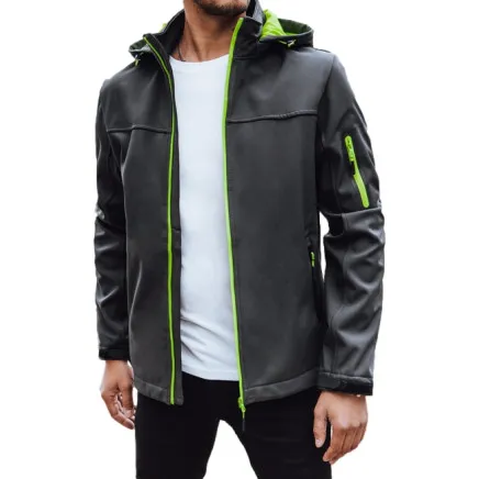 Men's dark grey hooded jacket Retro Men's Jackets and Coats