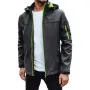 Men's dark grey hooded jacket Retro