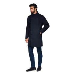 Vyriškas tamsiai mėlynas paltas Adre