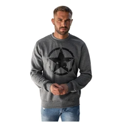 Vyriškas tamsiai pilkas džemperis Military star