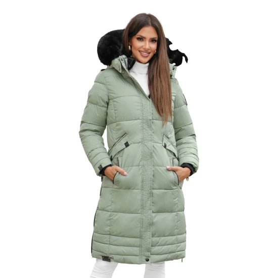 Žieminė ilga moteriška mėtinė striukė Marni Moteriškos striukės