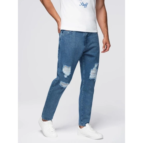 Vyriški mėlynos spalvos džinsai Cart Džinsai ir Jogeriai