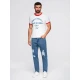 Vyriški mėlynos spalvos džinsai Cart Džinsai ir Jogeriai