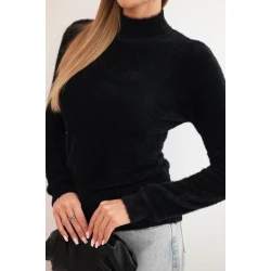 Moteriškas juodas alpakų megztinis Lindi