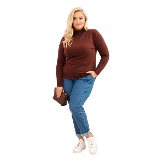 Moteriškas rudos spalvos megztinis Kato Moteriški megztiniai