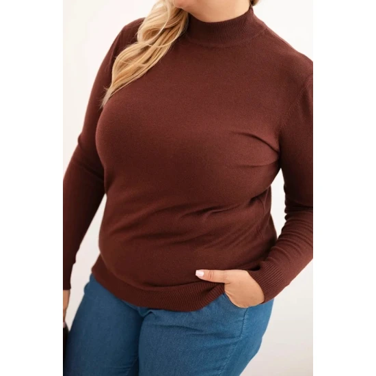 Moteriškas rudos spalvos megztinis Kato Moteriški megztiniai