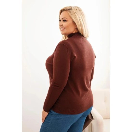 Moteriškas rudos spalvos megztinis Kato Moteriški megztiniai