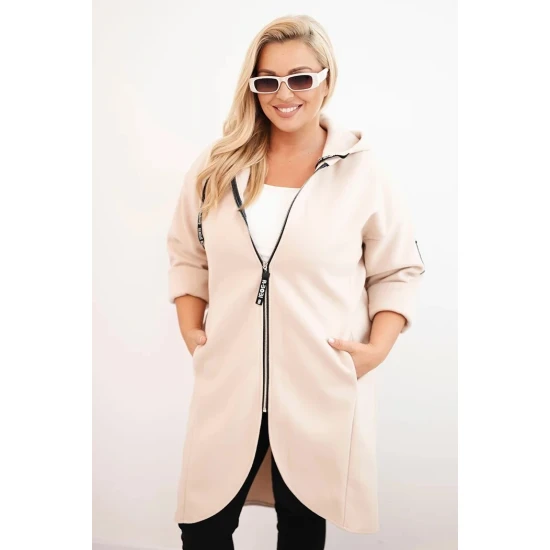 Moteriškas rusvas paltas Lino Moteriškos striukės