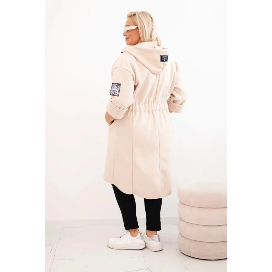 Moteriškas rusvas paltas Lino Moteriškos striukės