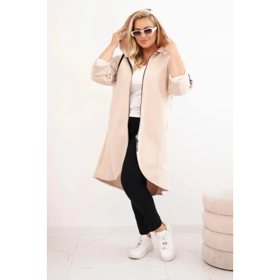 Moteriškas rusvas paltas Lino Moteriškos striukės