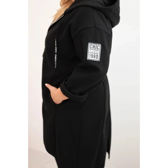 Moteriškas juodas paltas Lino Moteriškos striukės