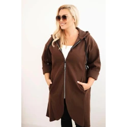 Moteriškas rudas paltas Lino
