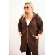 Moteriškas rudas paltas Lino Moteriškos striukės