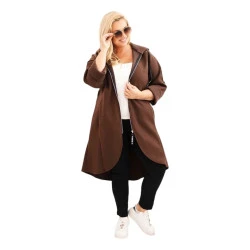 Moteriškas rudas paltas Lino
