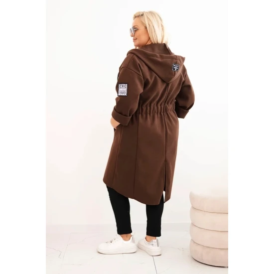 Moteriškas rudas paltas Lino Moteriškos striukės