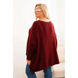 Moteriškas bordo megztinis Lori