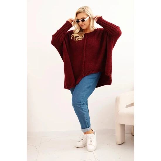 Moteriškas bordo megztinis Lori Moteriški megztiniai