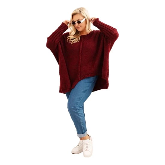 Moteriškas bordo megztinis Lori Moteriški megztiniai