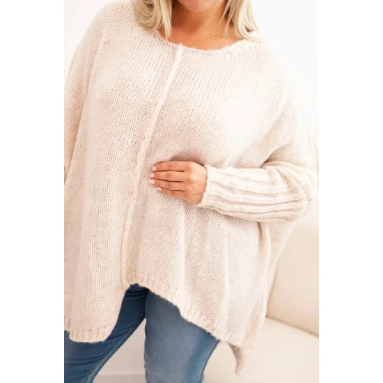 Moteriškas šviesiai rusvas megztinis Lori Moteriški megztiniai