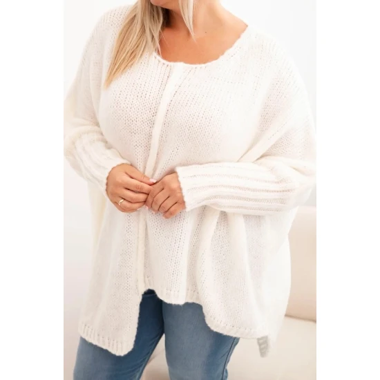 Moteriškas baltas megztinis Lori PLIUS dydis moterims