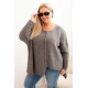 Moteriškas tamsiai pilkas megztinis Lori PLIUS dydis moterims