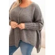 Moteriškas tamsiai pilkas megztinis Lori PLIUS dydis moterims